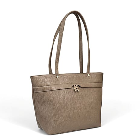 Designer Inspired David Jones Stylish Tote Bag - Taupe