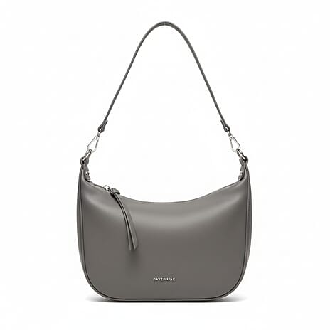 David Jones Leatherette Hobo Bag - Grey