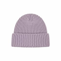 Ribbed Cuff Winter Beanie Hat (One Size) - Purple