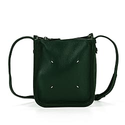 Genuine Leather Crossbody Bag - Pastel Light Teal