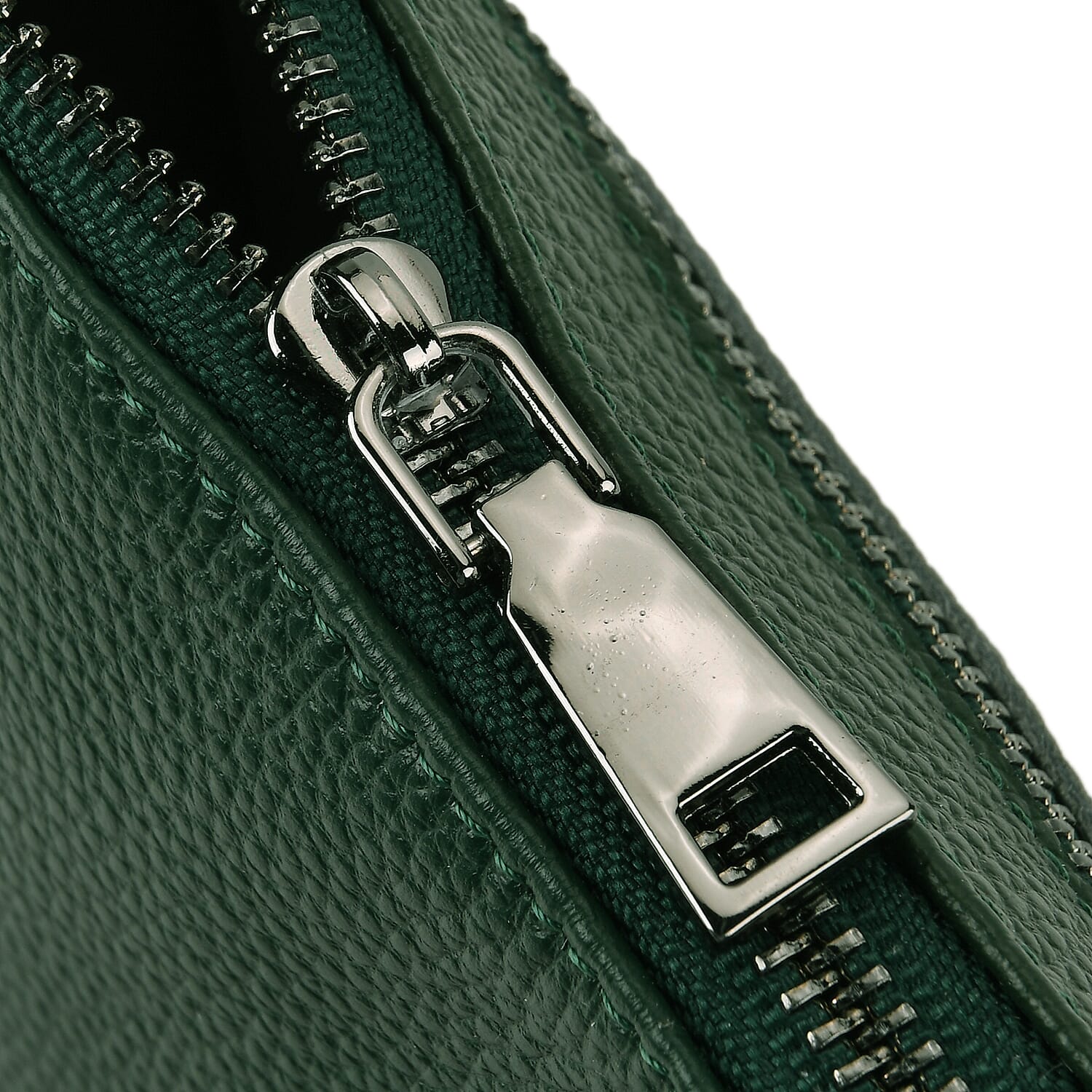 Genuine Leather Crossbody Bag - Green