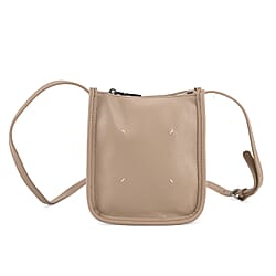 Genuine Leather Crossbody Bag - Pastel Light Teal