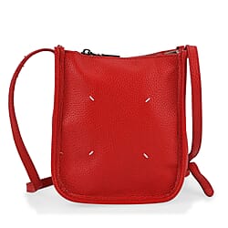 Genuine Leather Crossbody Bag - Pastel Light Teal