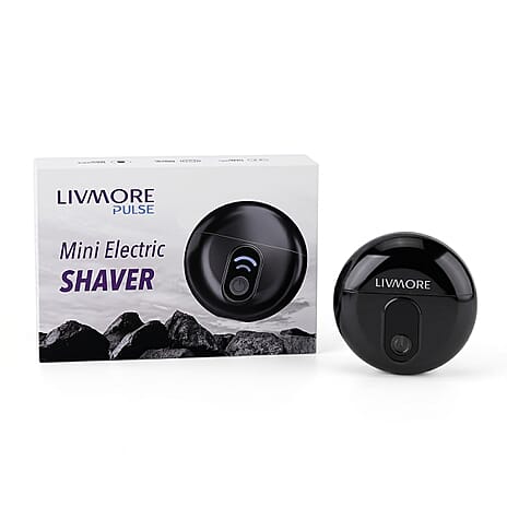 Livmore Electric Shaver - Black 3D Grinding Blade Head Washable IPX5 Waterproof High-Impact Plastic Housing, Cordless 400mAh Battery 1-Hour Fast Charge 1-Hour Run Time