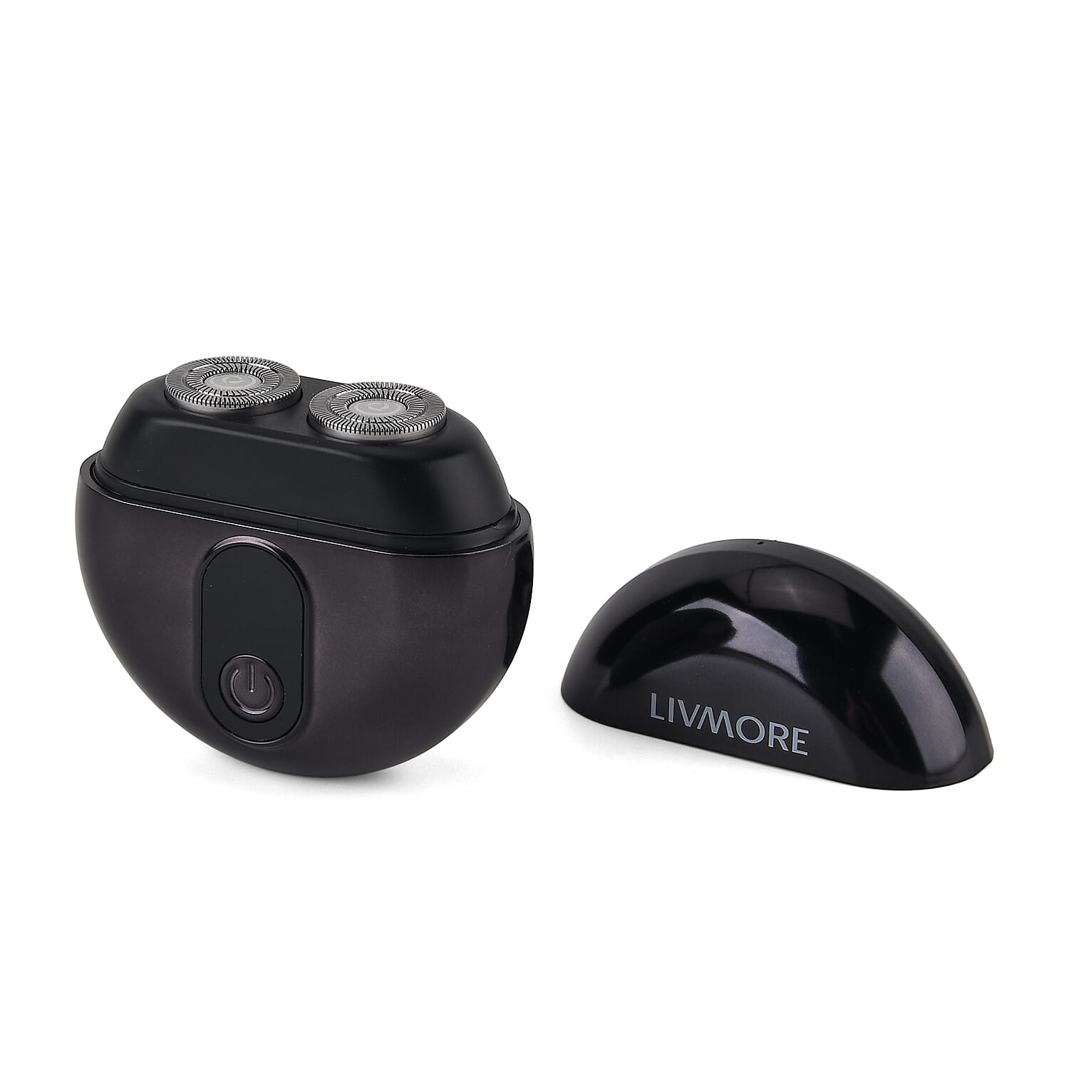 Livmore Electric Shaver - Black 3D Grinding Blade Head Washable IPX5 Waterproof High-Impact Plastic Housing, Cordless 400mAh Battery 1-Hour Fast Charge 1-Hour Run Time