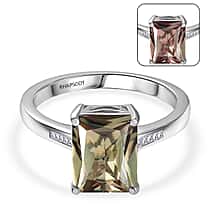 Rhapsody 950 Platinum AAAA Natural Turkizite (Radiant Cut 4.00ct) VS-E-F Natural White Diamond Ring 4.03 Ct, Platinum Wt. 5.42 Gms