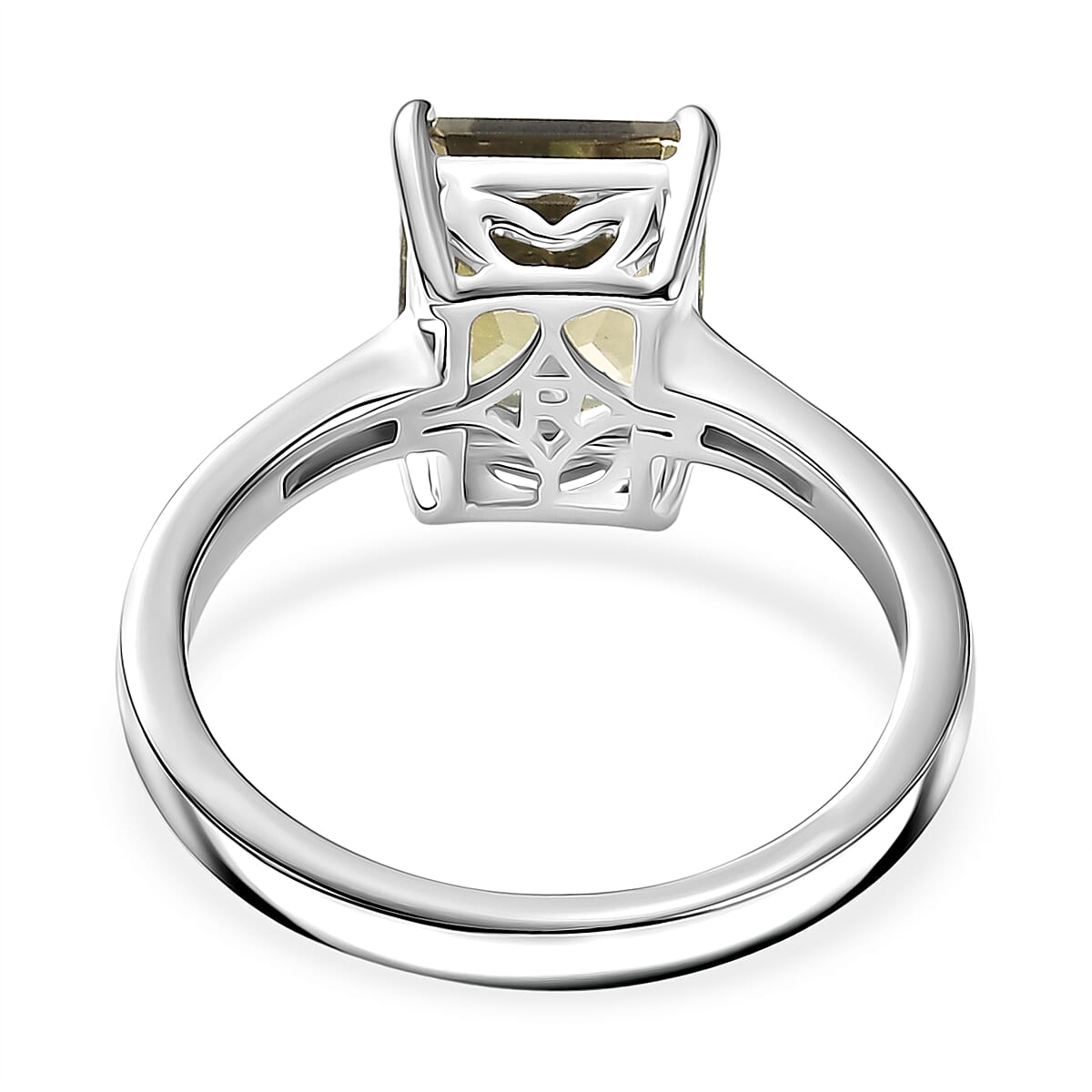 Rhapsody 950 Platinum AAAA Natural Turkizite (Radiant Cut 4.00ct) VS-E-F Natural White Diamond Ring 4.03 Ct, Platinum Wt. 5.42 Gms