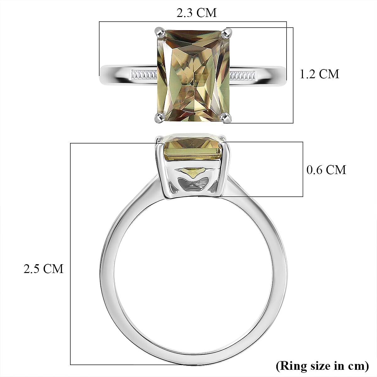 Rhapsody 950 Platinum AAAA Natural Turkizite (Radiant Cut 4.00ct) VS-E-F Natural White Diamond Ring 4.03 Ct, Platinum Wt. 5.42 Gms