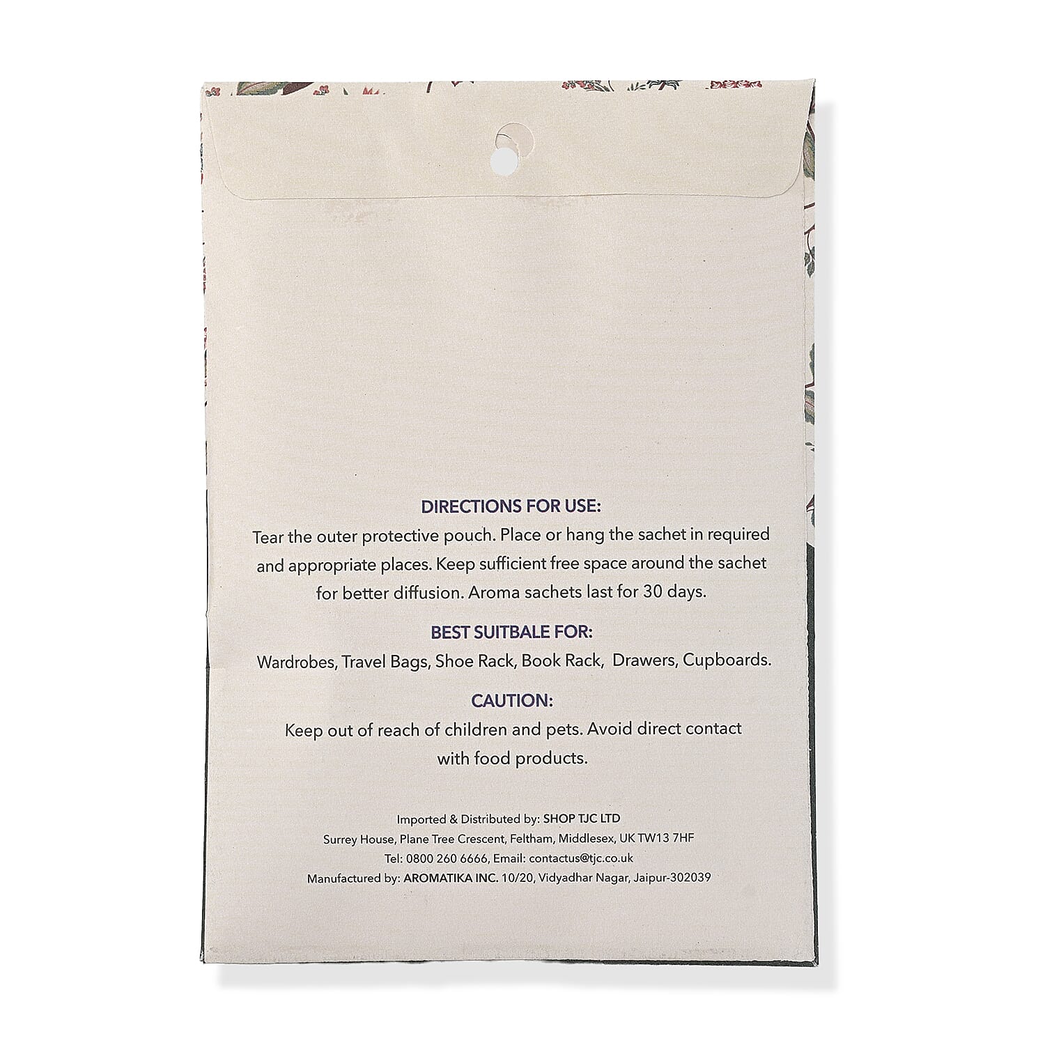 Livmore  Set of 10 Jasmine Fragrance Sachets (Size 8 x 9Cm)