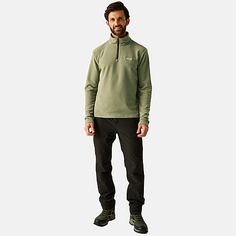 Regatta Mens Lightweight Half Zip Fleece (Size L) - Oil Green