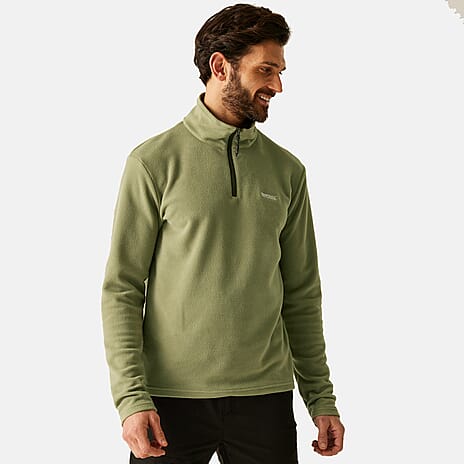 Regatta Mens Lightweight Half Zip Fleece (Size XL) - Oil Green