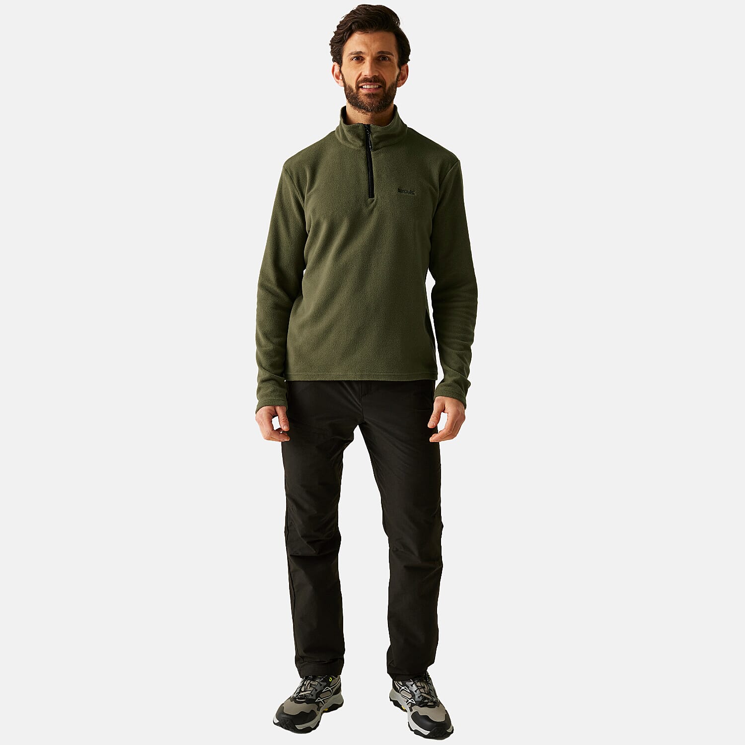 Regatta-Mens-Lightweight-Half-Zip-Fleece-Size-L-Olive-Night
