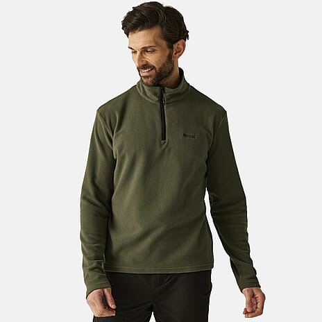 Regatta Mens Lightweight Half Zip Fleece (Size M) - Olive Night