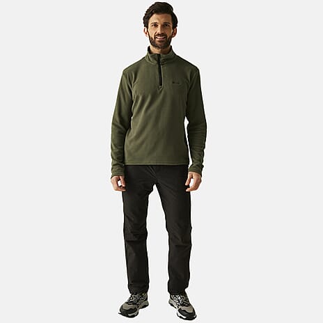 Regatta Mens Lightweight Half Zip Fleece (Size XXXL) - Olive Night