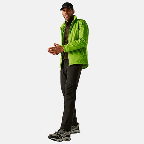 Regatta Mens Waterproof Rain Jacket With Packaway Pocket - Belt Bag (Size XXL) - Green