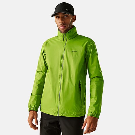 Regatta Mens Waterproof Rain Jacket With Packaway Pocket - Belt Bag (Size XXXL) - Green
