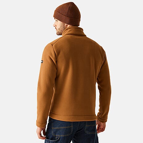 Regatta Mens Cozy Sherpa Backed Full-Zip Fleece Jacket (Size M) - Brown