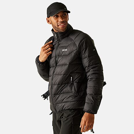 Regatta Mens Insulated Padded Jacket With Water-Repellent Finish - Zipped Pockets (Size XXL) - Black