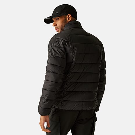 Regatta Mens Insulated Padded Jacket With Water-Repellent Finish - Zipped Pockets (Size XXXL) - Black