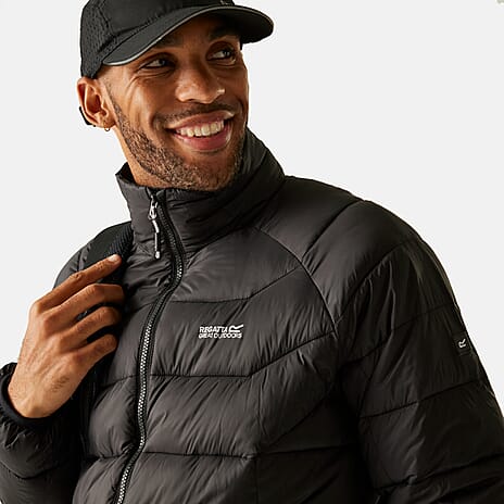 Regatta Mens Insulated Padded Jacket With Water-Repellent Finish - Zipped Pockets (Size XXXL) - Black