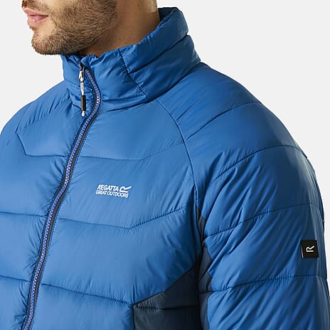 Regatta Mens Insulated Padded Jacket With Water-Repellent Finish - Zipped Pockets (Size L) - Blue