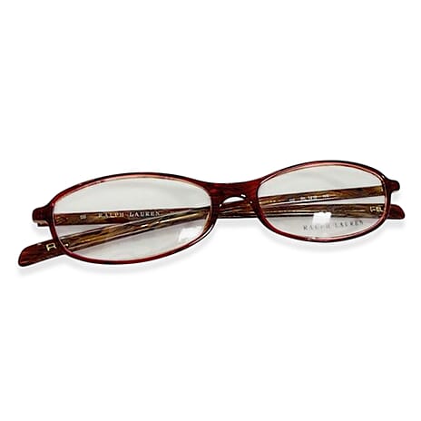Polo Ralph Lauren Red Marble Effect Acetate Oval Readers (Power 2)