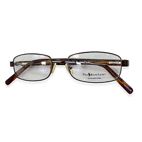 Polo Ralph Lauren Brown Ombre Metal Rim Readers With Acetate Sides And Polo Horse Logo (Power 2)