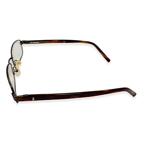 Polo Ralph Lauren Brown Ombre Metal Rim Readers With Acetate Sides And Polo Horse Logo (Power 3.5)
