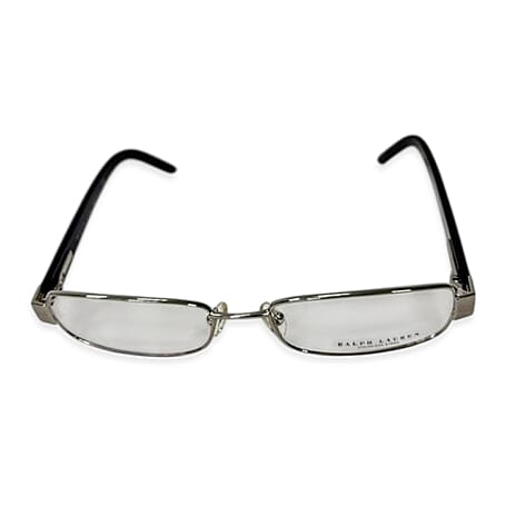 Polo Ralph Silver Metal Rim Readers With Black Acetate Sides And Polo Horse Logo (Power 4)