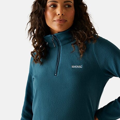 Regatta Womens Lightweight Half-Zip Fleece (Size 12) - Moroccan Blue