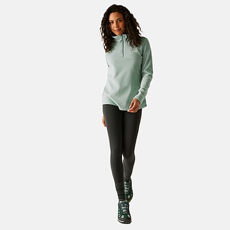 Regatta Womens Lightweight Half-Zip Fleece (Size 14) - Green Haze