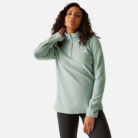 Regatta Womens Lightweight Half-Zip Fleece (Size 14) - Green Haze