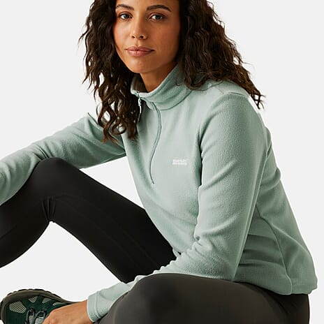 Regatta Womens Lightweight Half-Zip Fleece (Size 14) - Green Haze