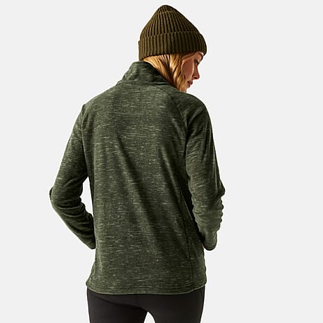 Regatta Womens Marl Knit Full-Zip Fleece (Size 20) - Dark Khaki