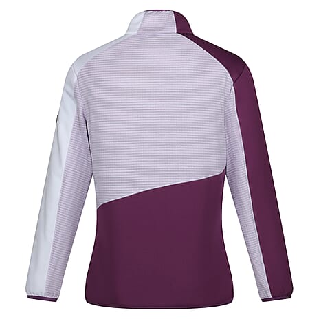 Regatta Womens Block Panelled Full-Zip Jaclet With Water Repellent Finish - Zipped Pockets (Size 12) - Purple
