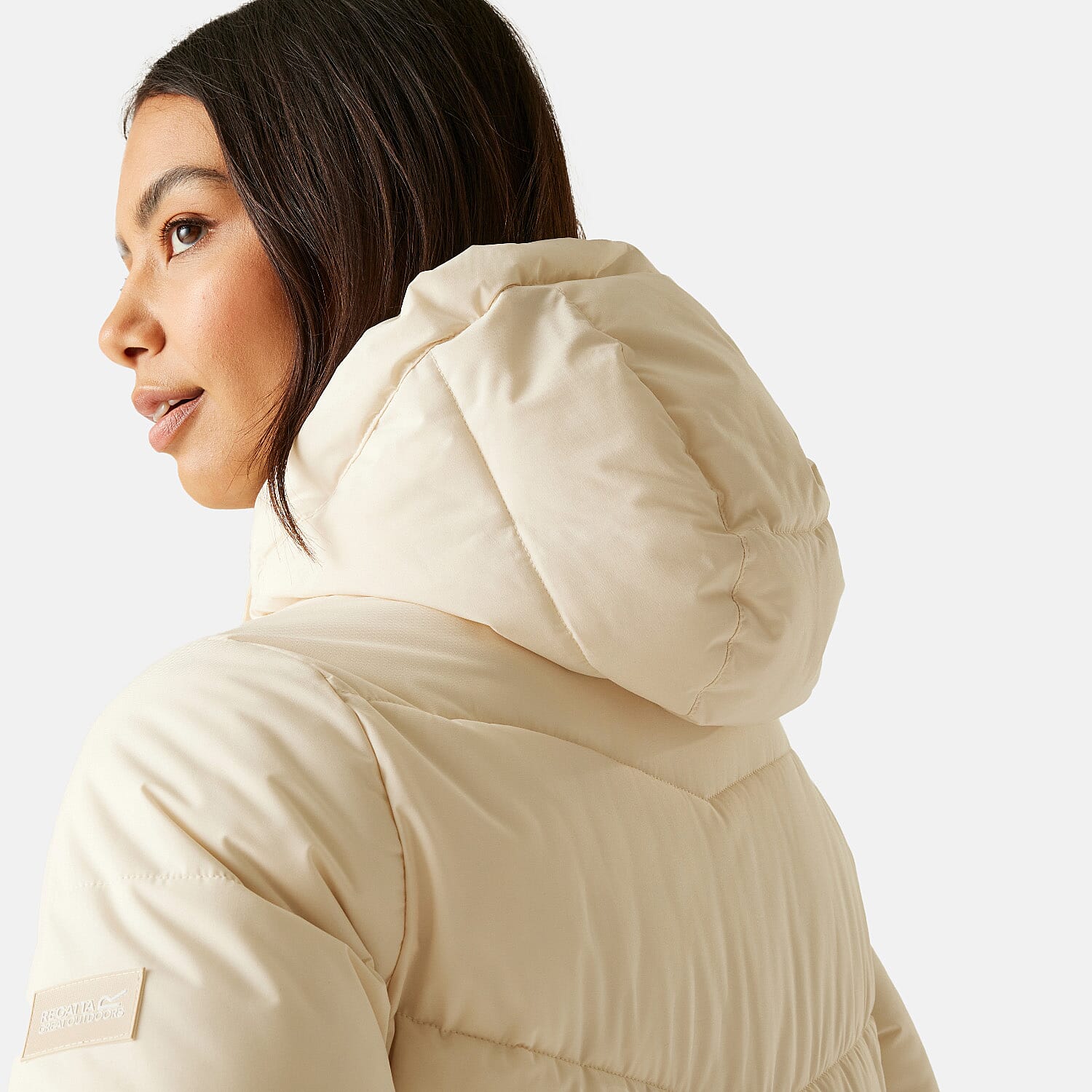 Regatta Womens Longline Quilted Insulated With Hood and Seam Snaps