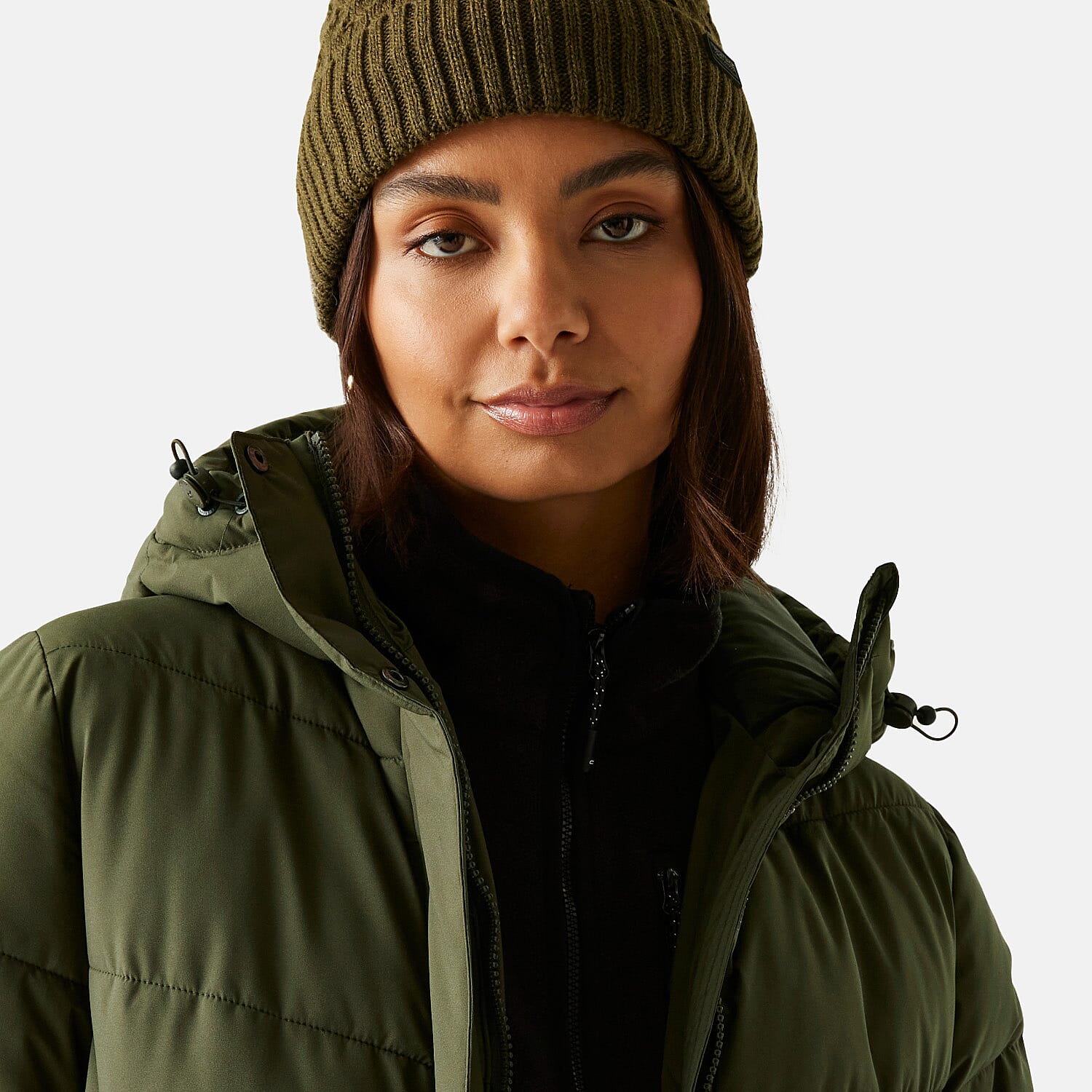 Regatta Womens Longline Quilted Insulated With Hood and Seam Snaps
