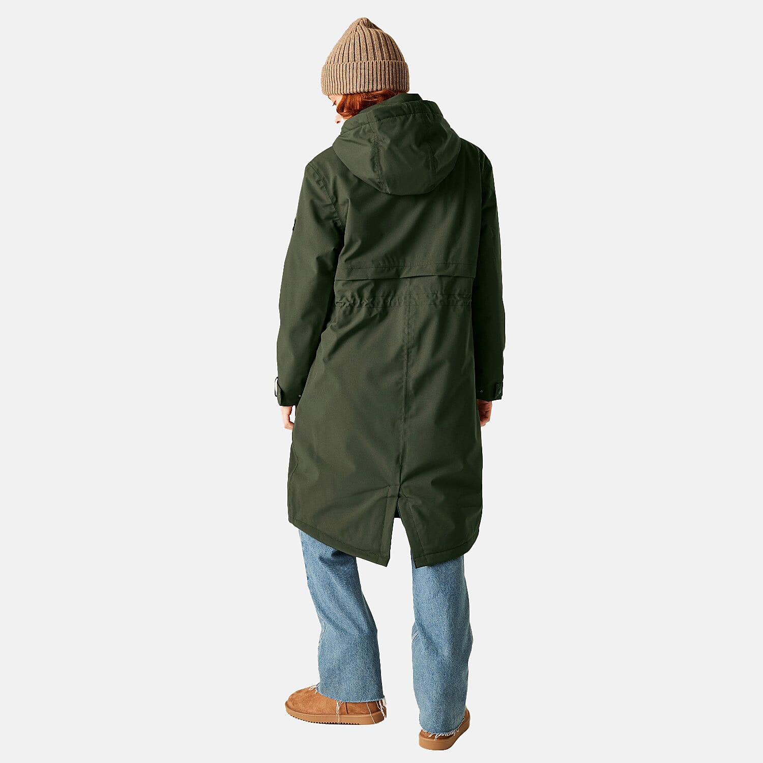 Regatta Womens Long-Length Waterproof Insulated Jacket With Adjustable Shockcord Patch Pockets and Fleece Lined Hood