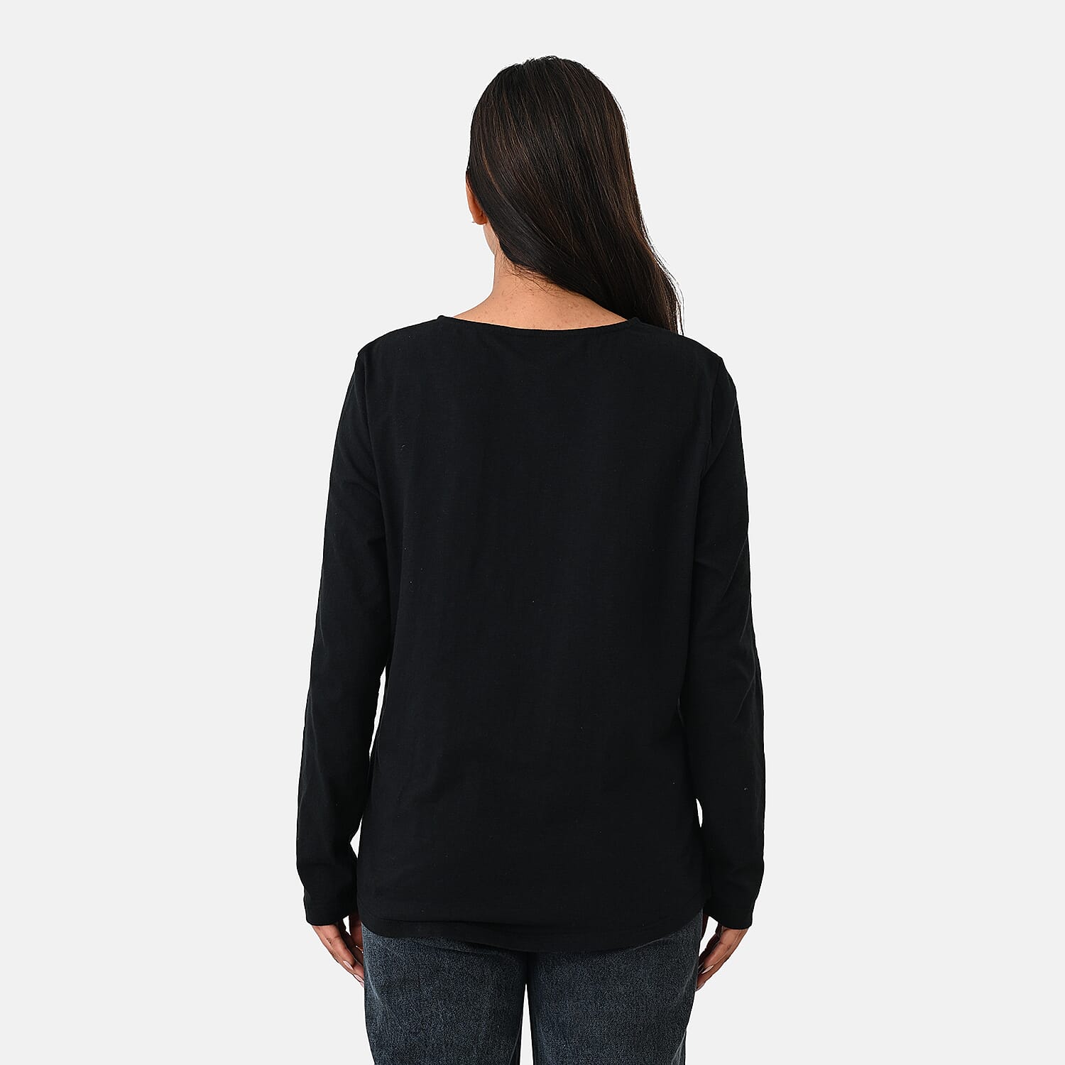 La Marey Cotton Floral Heart Embroidered&nbsp;Full Sleeves T-Shirt 