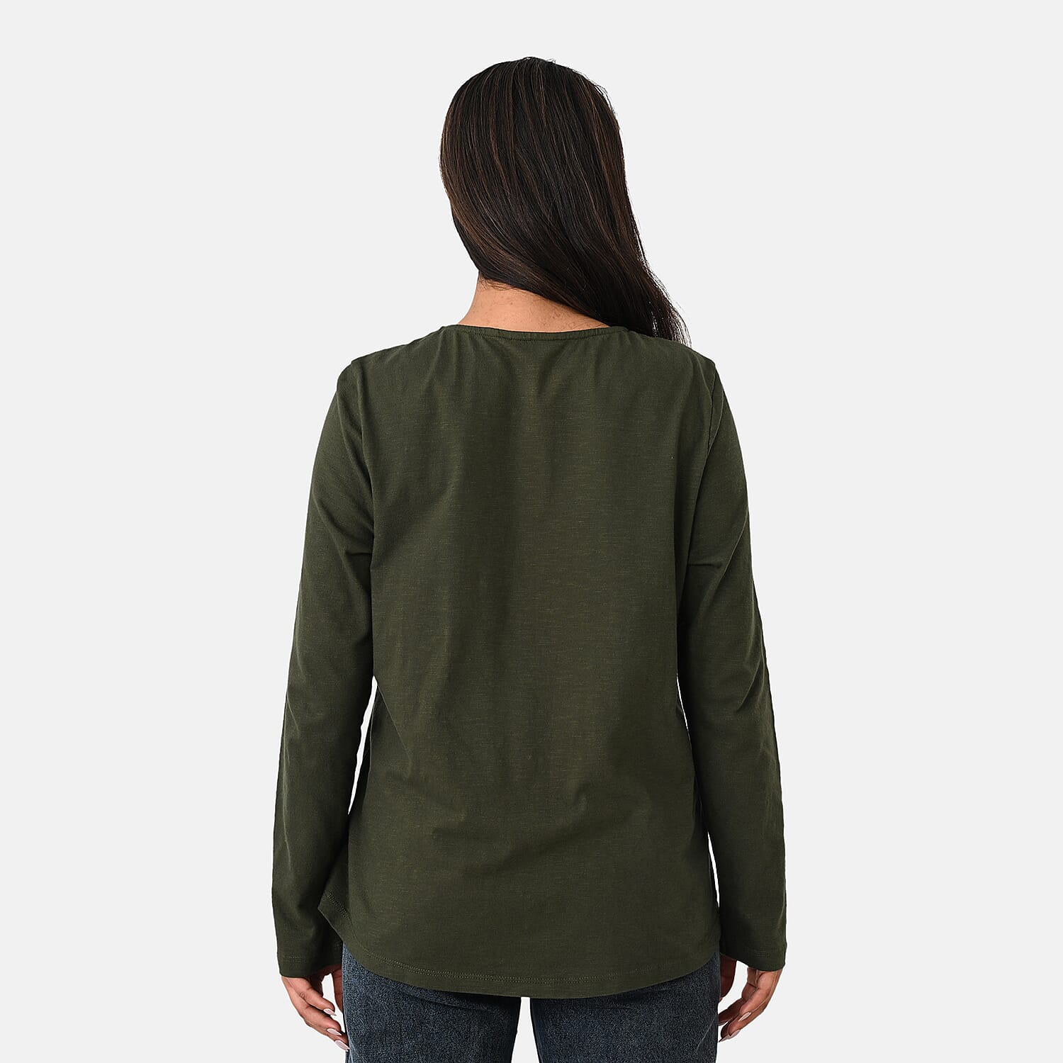 La Marey Cotton Floral Heart Embroidered&nbsp;Full Sleeves T-Shirt 