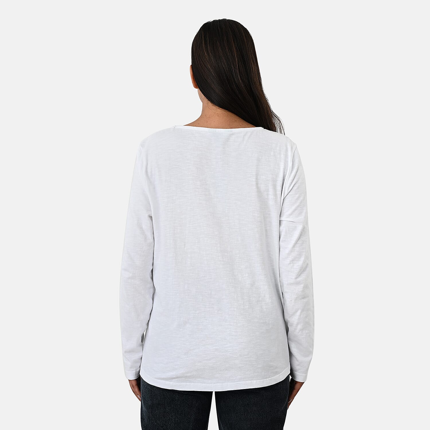 La Marey Cotton Floral Heart Embroidered&nbsp;Full Sleeves T-Shirt 