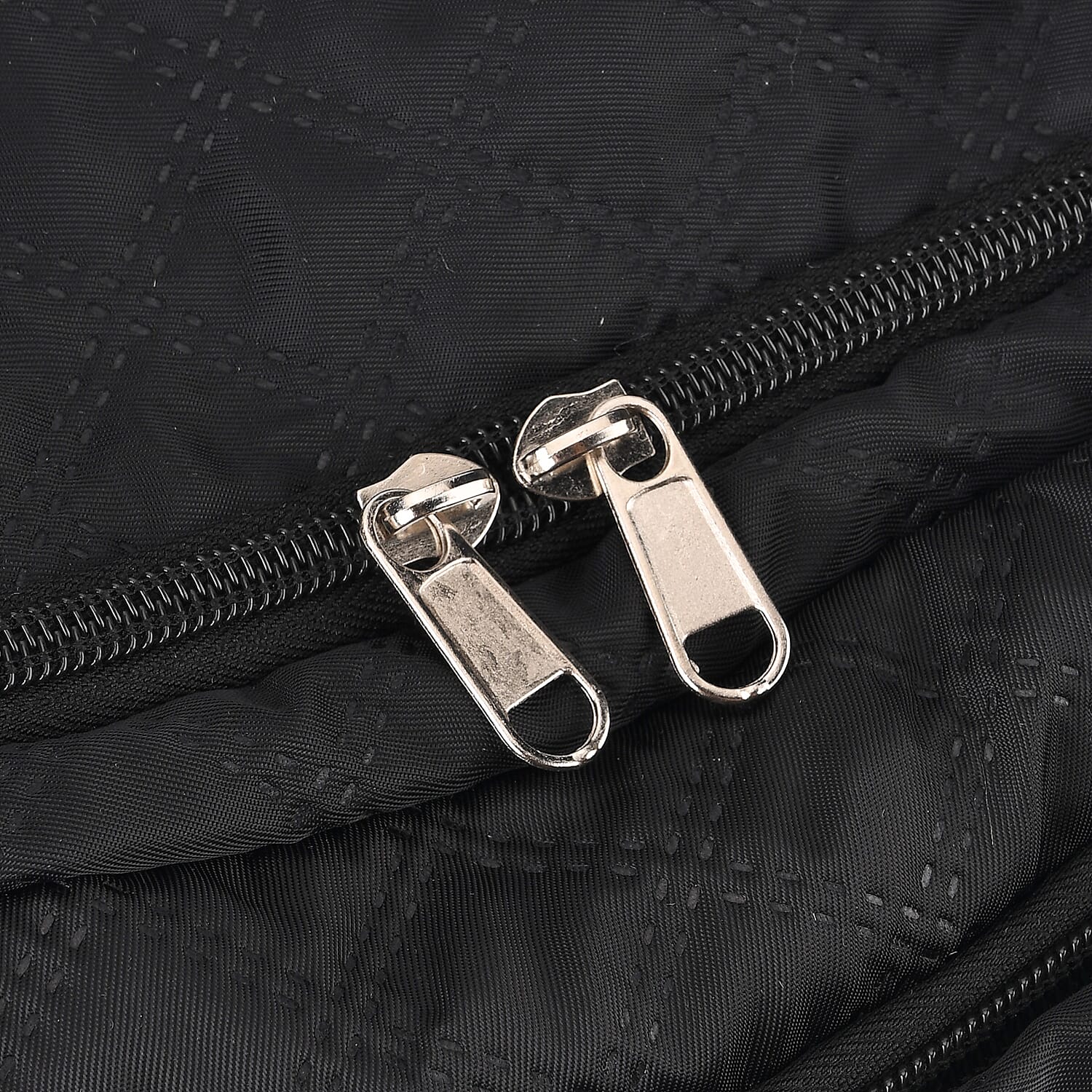 3-Piece Quilted Travel Bag Set - Black