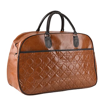 https://tjcuk.sirv.com/Products/84/6/8465930/PVC-Patterned-Travel-Bag-Size-54x21x34-cm-Brown_8465930.jpg?w=342&h=342