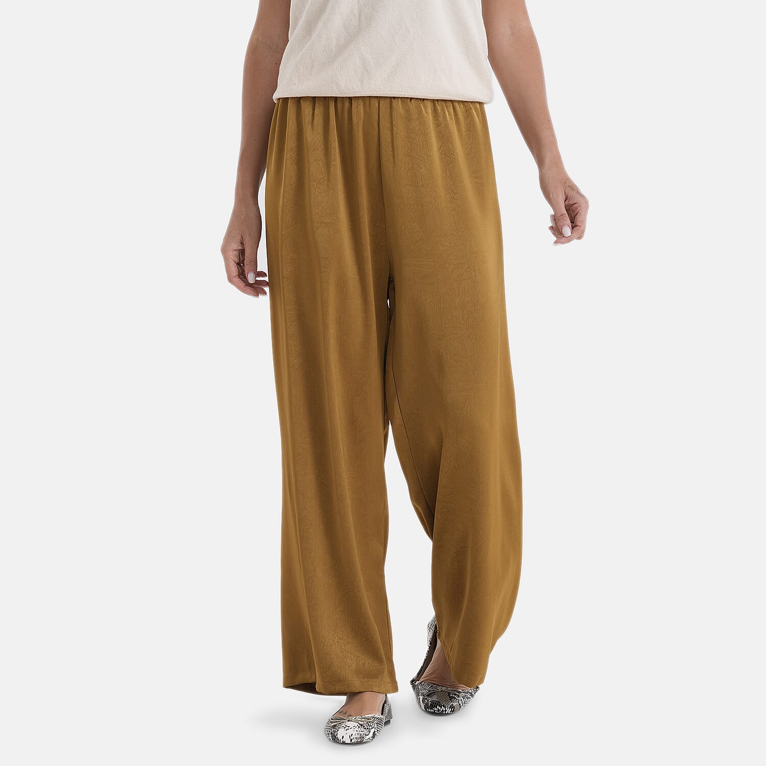 La Marey Limited Collection Asymmetric Edge Blouse (Size S-M, 8 To 14) - Dark Goldenrod