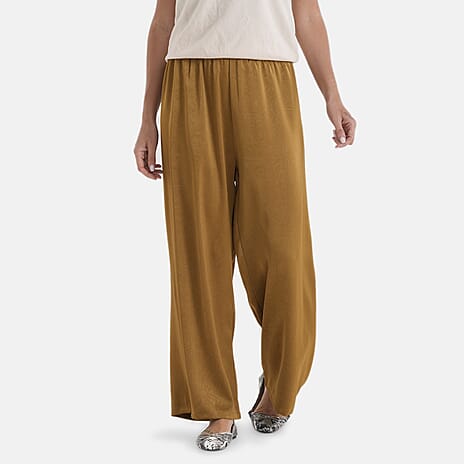 La Marey Limited Collection Asymmetric Edge Blouse (Size S-M, 8 To 14) - Dark Goldenrod