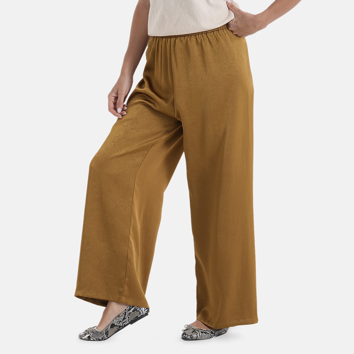 La Marey Limited Collection Asymmetric Edge Blouse (Size S-M, 8 To 14) - Dark Goldenrod