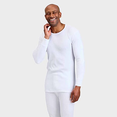 Guardian Mens Supersoft Long Sleeve Thermal T-Shirt (Size 44-48 Inch) - Ivory