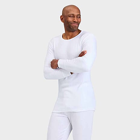 Guardian Mens Supersoft Long Sleeve Thermal T-Shirt (Size 44-48 Inch) - Ivory