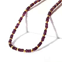 D'Joy Radiant Ember Garnet Necklace (Size - 18-2 EXT) in 18K Vermeil Yellow Gold Plated Sterling Silver 46.00 Ct, Silver Wt. 5.07 Gms
