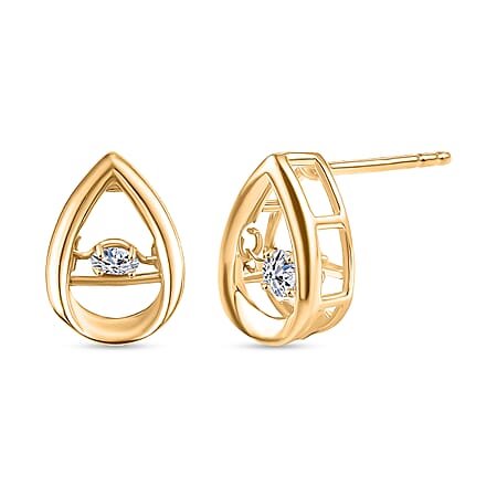 Luxuriant SI-G-H Lab Grown Diamond Pear Cut Stud Earring with Push Back in 18K Vermeil Yellow Gold Plated Sterling Silver Luxuriant SI-G-H Lab Grown Diamond Pear Cut Stud Earring with Push Back in 18K Vermeil Yellow Gold Plated Sterling Silver